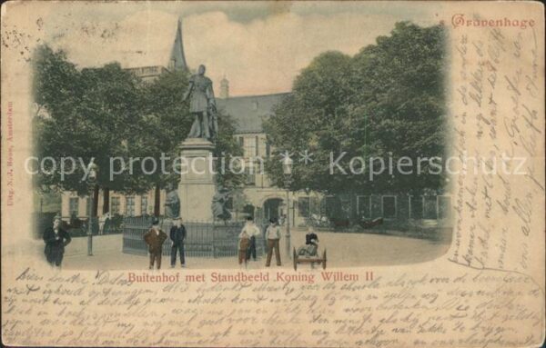 s-Gravenhage Buitenhof Standbeeld Willem II Denkmal