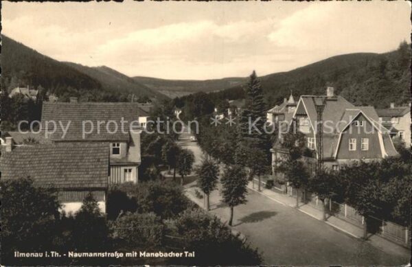 Ilmenau Thueringen Naumannstrasse mit Manebacher Tal