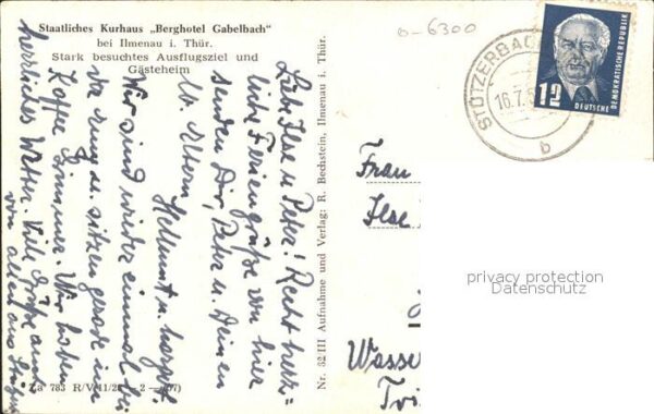 Ilmenau Thueringen Kurhaus Berghotel Gabelbach – Bild 2