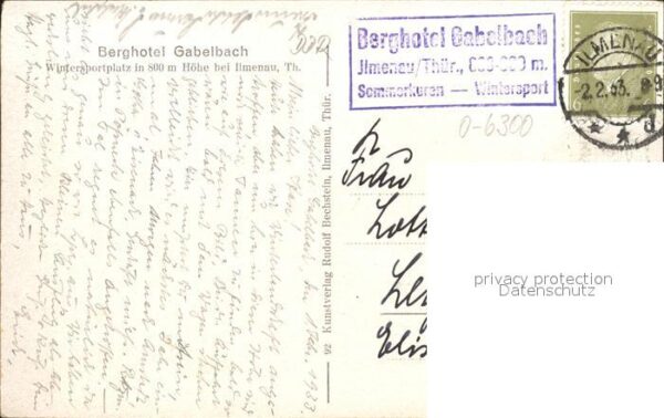 Ilmenau Thueringen Berghotel Gabelbach im Rauhreif – Bild 2
