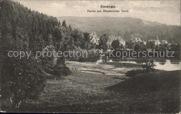 Ilmenau Thueringen am Ritzebühler Teich