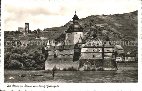 Ruedesheim Rhein Pfalz im Rhein Burg Gutenfels