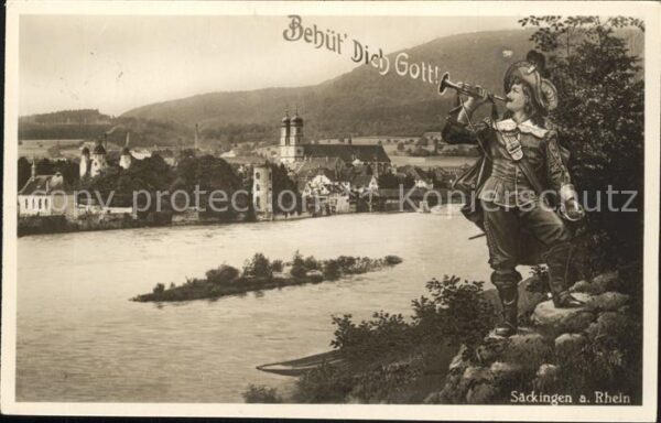 Bad Saeckingen Trompeter am Rhein