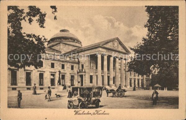 Wiesbaden Kurhaus Auto Pferdekutsche