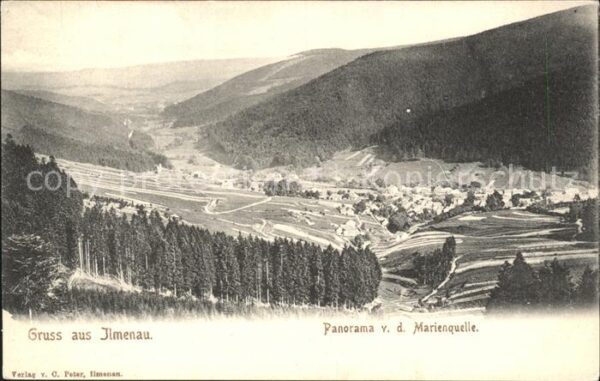 Ilmenau Thueringen Blick von Marienquelle