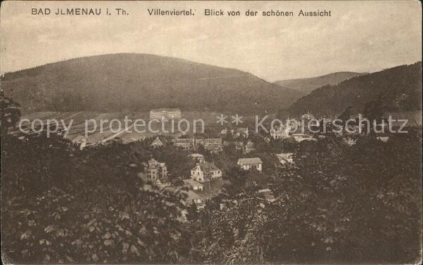 Ilmenau Thueringen Villenviertel Blick von schöner Aussich