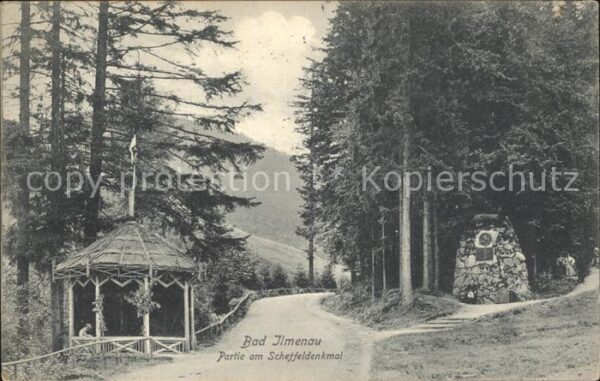 Ilmenau Thueringen am Scheffeldenkmal