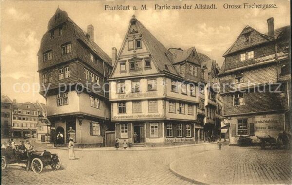 Frankfurt Main Altstadt Grosse Fischergasse Auto