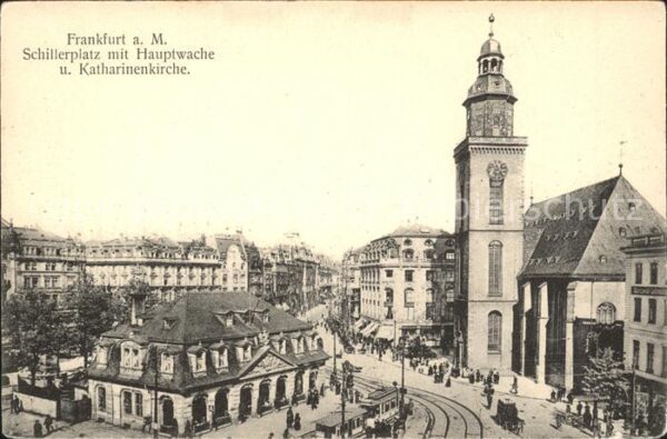 Frankfurt Main Schillerplatz Hauptwache Katharinenkirc