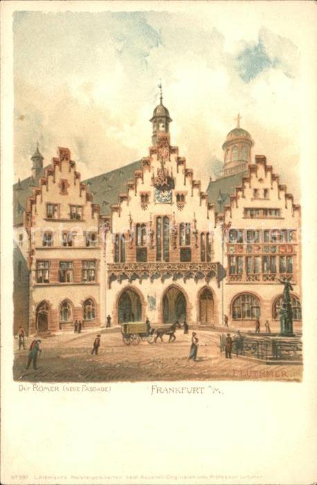 Frankfurt Main Römer Künstlerkarte