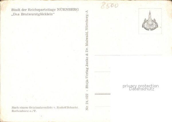 Nuernberg Bratwurstglöcklein Künstlerkarte – Bild 2
