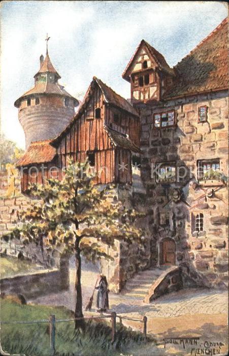 Nuernberg Künstlerkarte Burgeingang