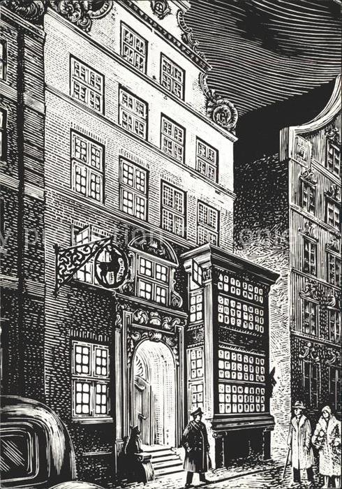 Hamburg altes Bürgerhaus  Zeichnung