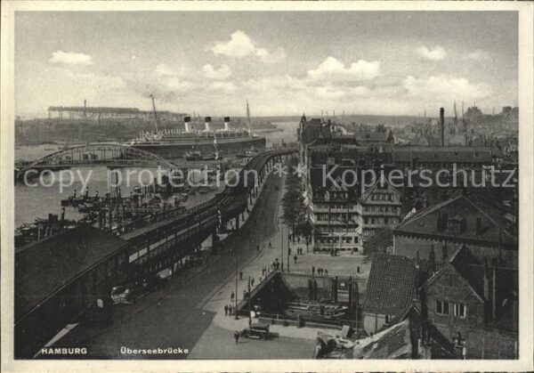 Hamburg Überseebrücke Dampfer