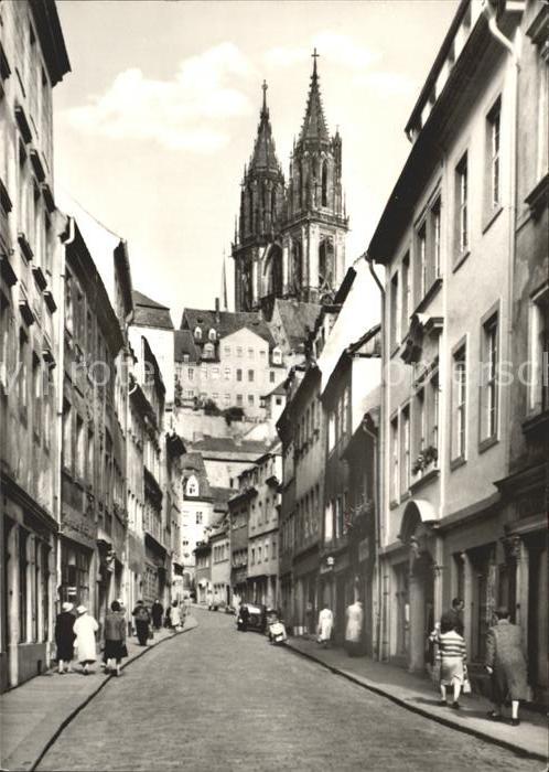 Meissen Elbe Sachsen Burgstrasse