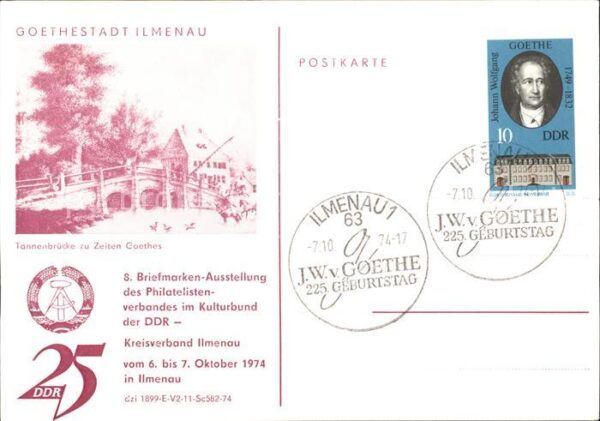 Ilmenau Thueringen Goethestadt Tannenbrücke Briefmarkenaus