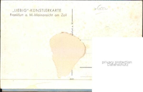 Frankfurt Main am Zoll Main Dom Liebig Künstlerkarte – Bild 2