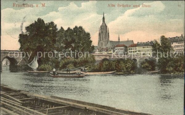 Frankfurt Main Alte Brücke und Dom