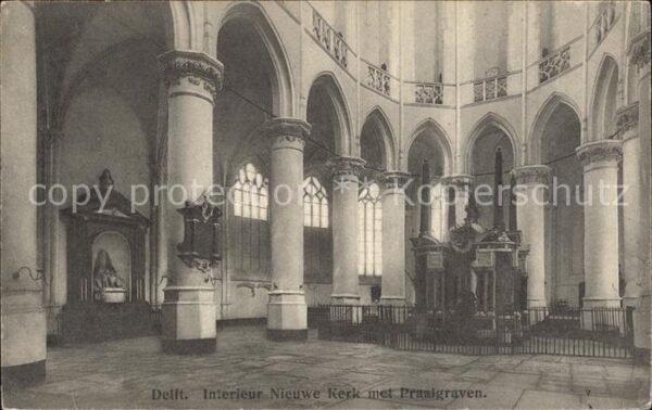 Delft Nieuwe Kerk met Pranigraven