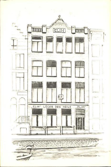 Amsterdam Niederlande Hotel Elim Zeichnung