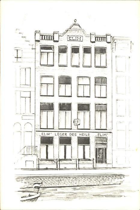 Amsterdam Niederlande Hotel Elim Zeichnung