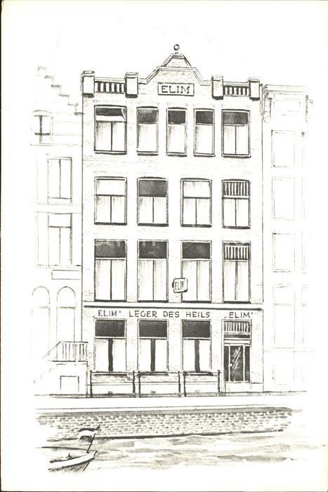 Amsterdam Niederlande Hotel Elim Zeichnung