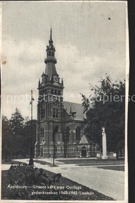 Apeldoorn Groote Kerk met Oorlogs