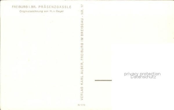 Freiburg Breisgau Präsenzgässle Zeichnung – Bild 2