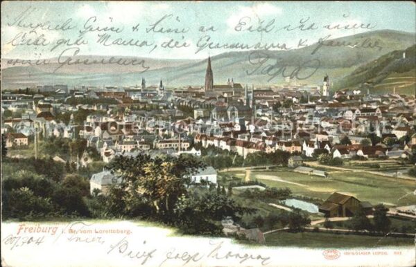 Freiburg Breisgau Blick vom Lorettoberg