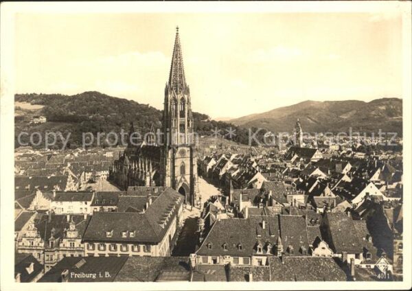 Freiburg Breisgau Teilansicht mit Münster