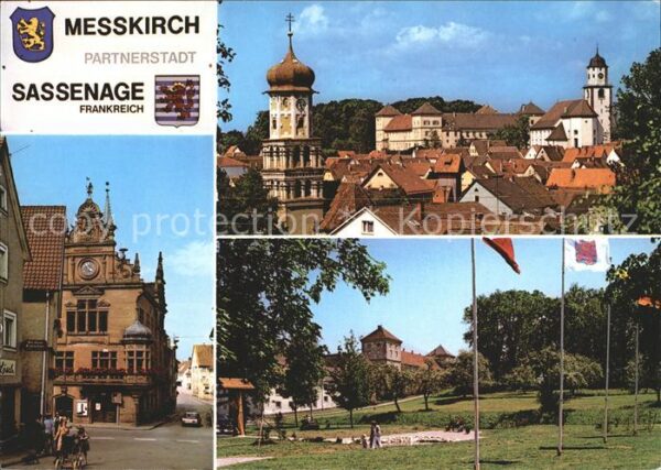 Messkirch Teilansicht Rathaus Park