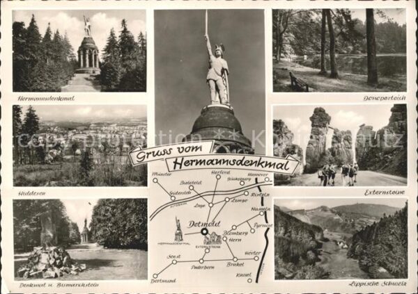 Detmold Hermannsdenkmal Doneperteich Hiddesen E