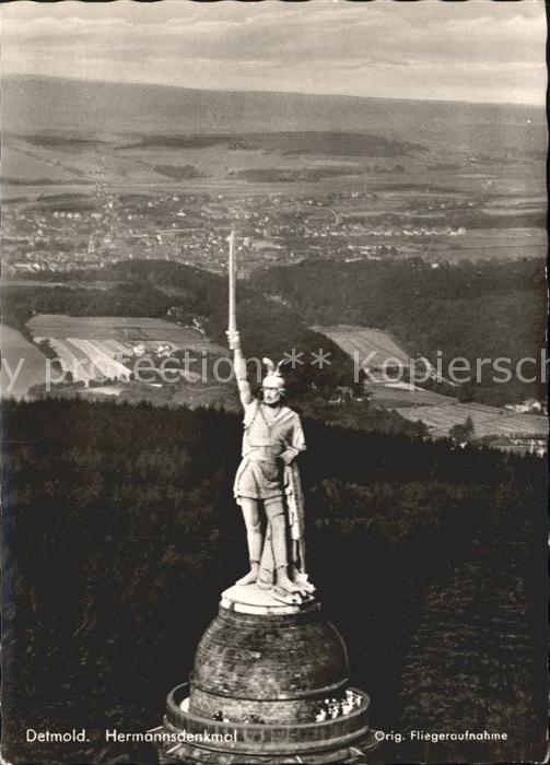 Detmold Hermannsdenkmal Fliegeraufnahme