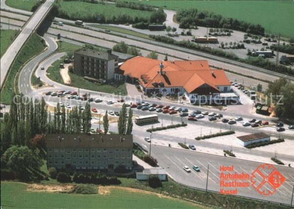 Kassel Autobahnrasthaus Fliegeraufnahme