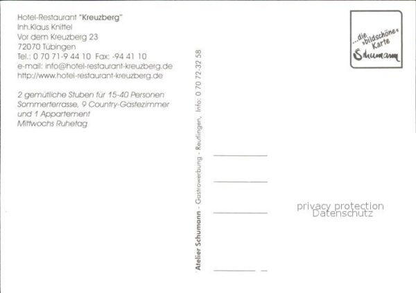 Tuebingen Hotel Restaurant Kreuzberg Details – Bild 2