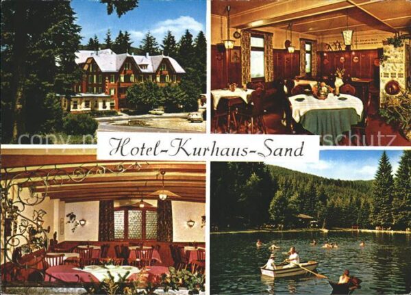 Sand Buehl Hotel Kurhaus Sand Gastraum Weiher