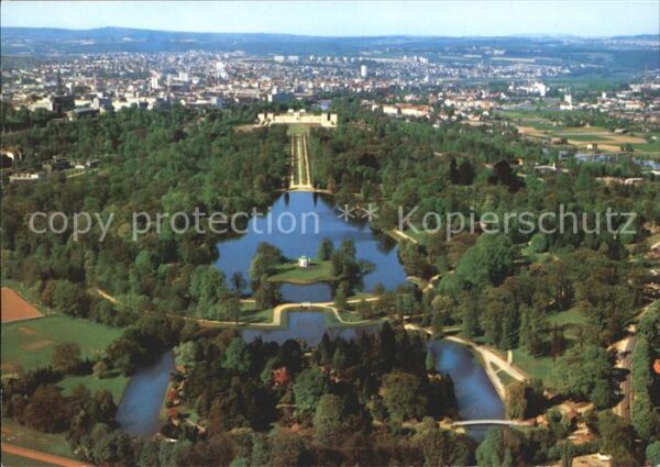 Kassel Karlsaue Blick auf Insel Siebenberge un