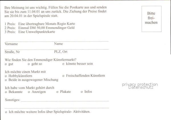 Emmendingen Plakat Emmendinger Künstler Markt am Ma – Bild 2