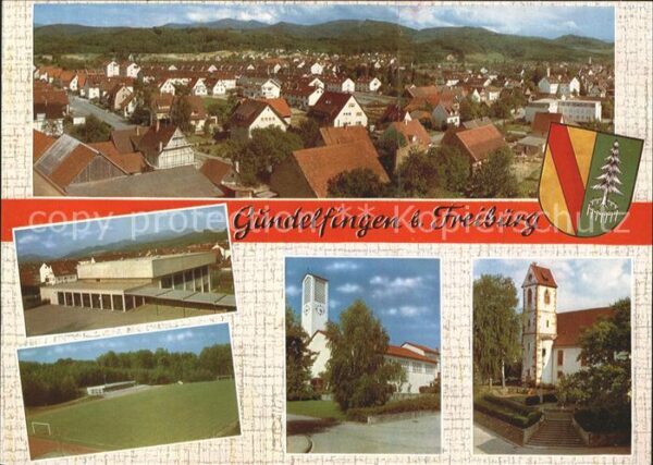 Gundelfingen Breisgau Panorama Festhalle Sportstadion Kath un