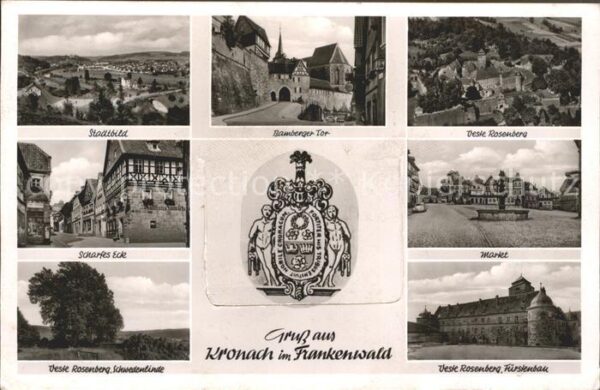 Kronach Oberfranken Panorama Bamberger Tor Veste Rosenberg