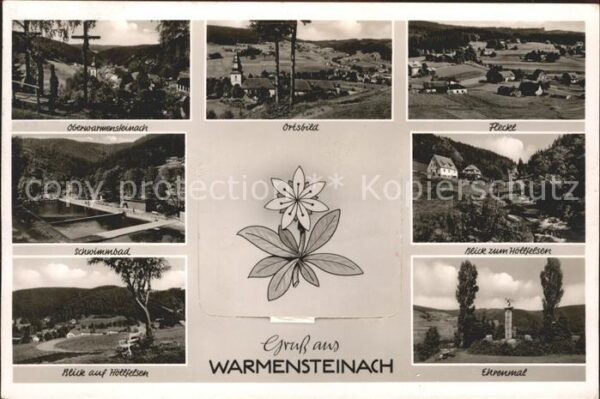 Warmensteinach Ortsansicht Flecke Schwimmbad Höllfelse