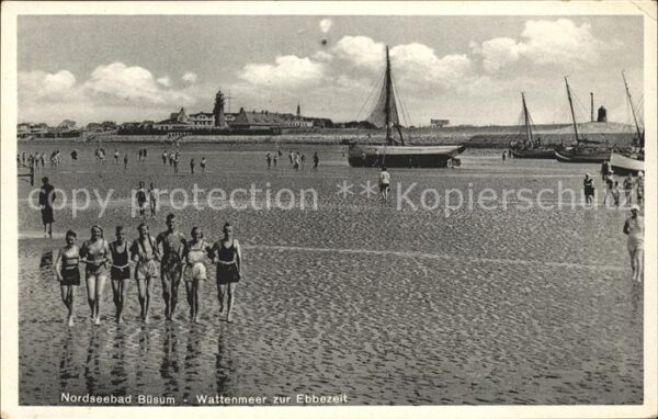 Buesum Nordseebad Wattenmeer bei Ebbe