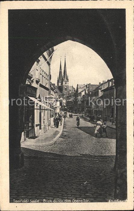 Saalfeld Saale Blick durchs Obere Tor