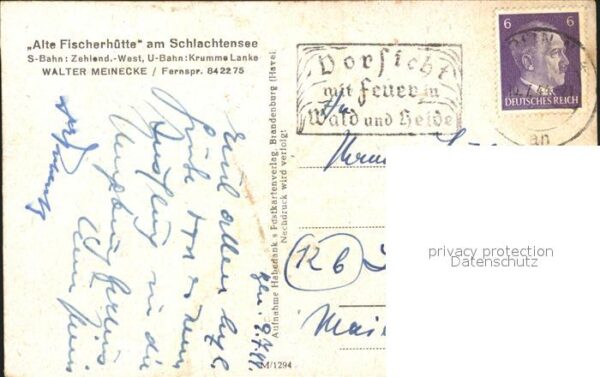 Berlin Alte Fischerhütte am Schlachtensee Glas – Bild 2