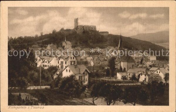 Koenigstein Taunus Ortsansicht mit Burg