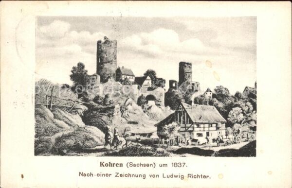 Kohren-Sahlis Schloss Zeichnung