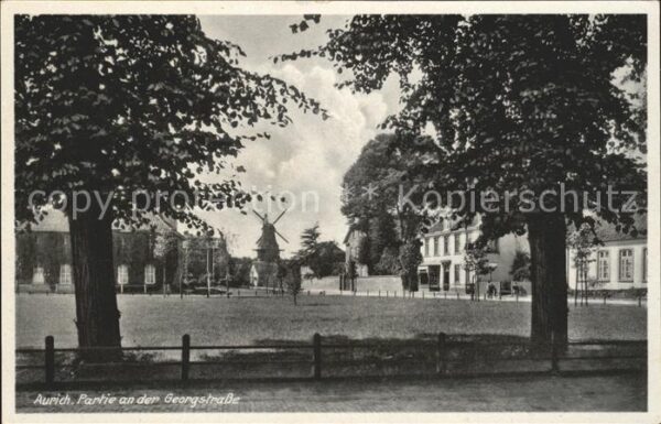 Aurich Ostfriesland Partie an der Georgstrasse Mühle