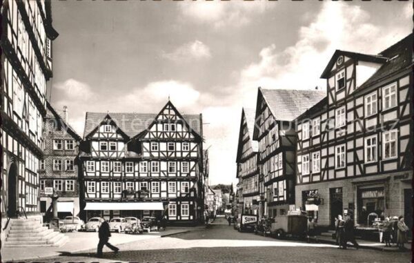 Melsungen Fulda Dorfplatz Fachwerkhäuser