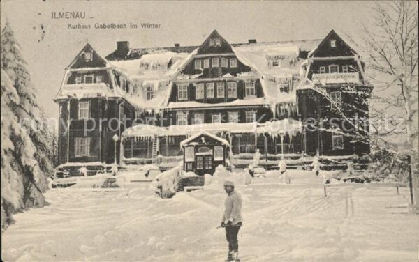 Ilmenau Thueringen Kurhaus Gabelbach im Winter