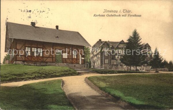 Ilmenau Thueringen Kurhaus Gabelbach mit Forsthaus